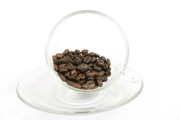 Kahve fincanı ve fasulye — Stok fotoğraf