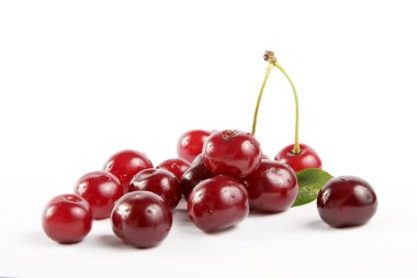 Soure cherries with leaf 5 clipart
