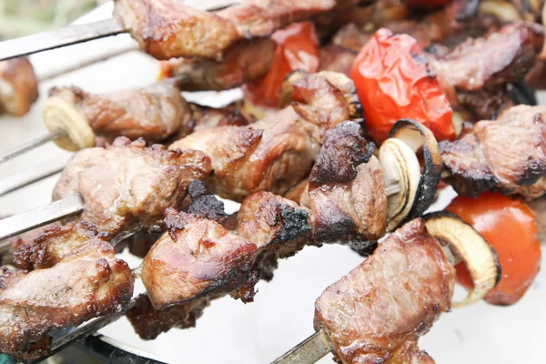 THE MEAT ON SKEWER — Stock Photo, Image
