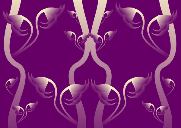 Vector decorative purple background with — Stock Vector