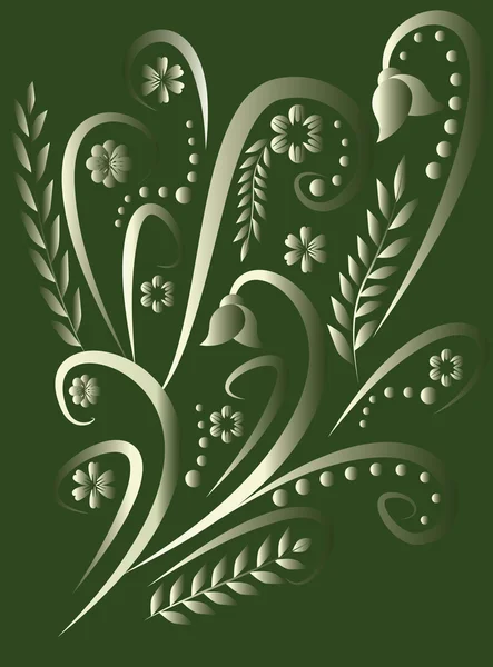 Vector background with a decorative spri — Stock Vector
