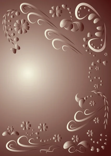 Fond vectoriel avec une patte décorative — Image vectorielle