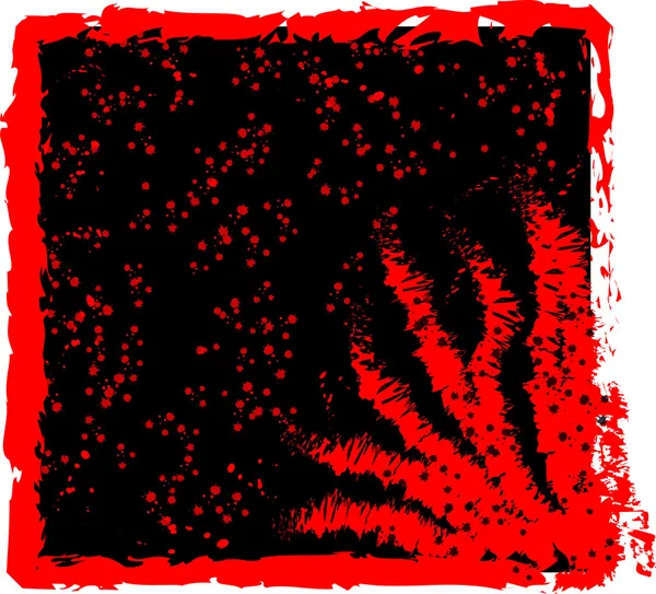 Vektorrahmen mit schwarzen und roten Flecken — Stockvektor