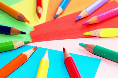 Colorful pencils isolated clipart