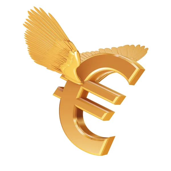 Летающий евро — стоковое фото