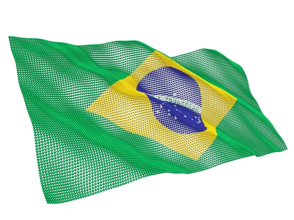 Brasilien nanotekniska flagga — Stockfoto