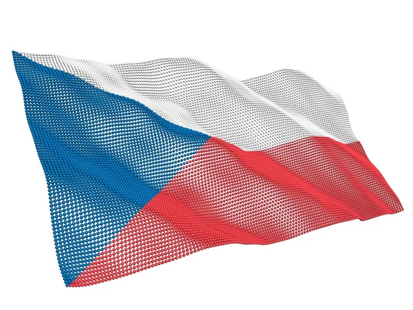 Czech nanotechnological flag — Stock Photo, Image