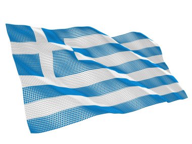 Greece nanotechnological flag clipart