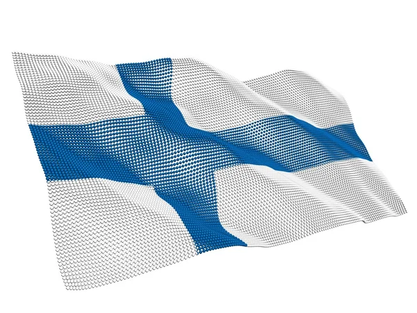 Finsko nanotechnologické vlajka — Stock fotografie