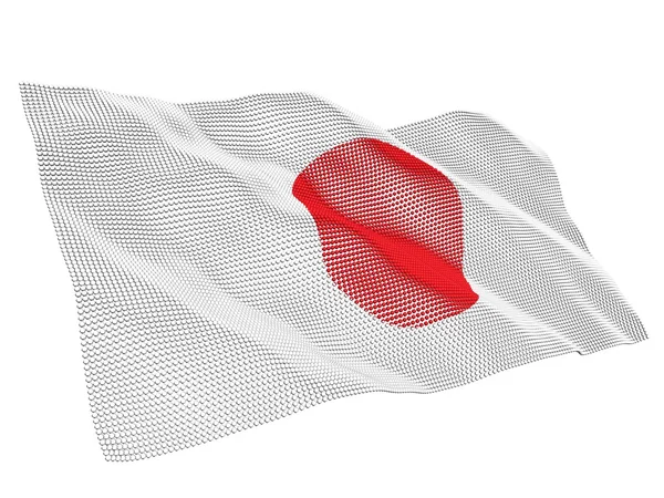 Japón bandera nanotecnológica — Foto de Stock