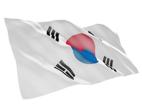 Korea nanotechnologické vlajka — Stock fotografie