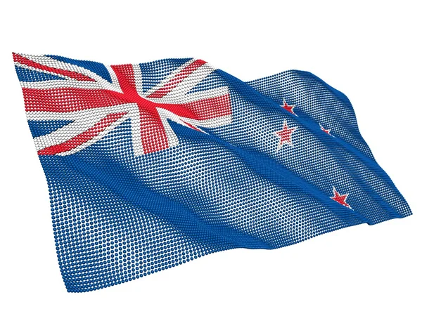 Nový Zéland nanotechnologické vlajka — Stock fotografie