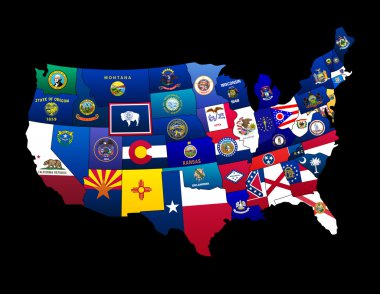 States of the US clipart