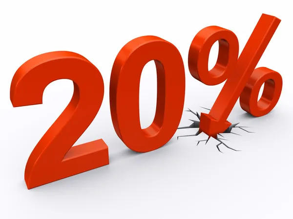 20 percent discount — Stock Photo, Image