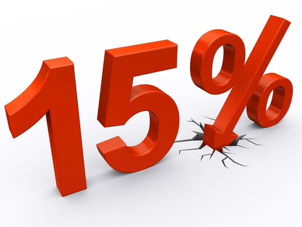 15 percent discount — Stock Photo, Image