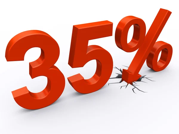 35 por cento desconto — Fotografia de Stock
