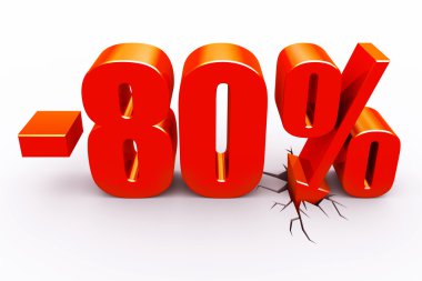 80 percent discount clipart