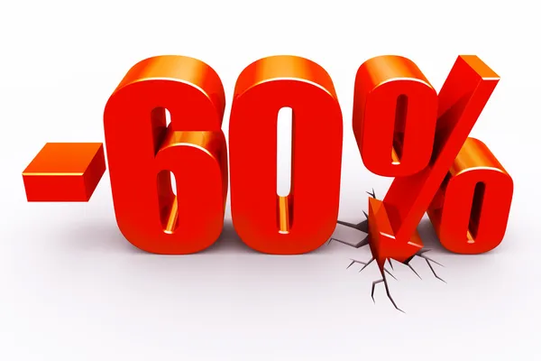 60 percent discount — Stock Photo, Image