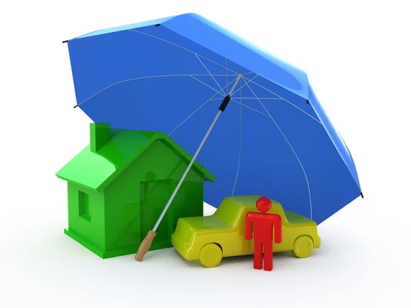 Home verzekering, leven verzekeringen, autoverzekering — Stockfoto