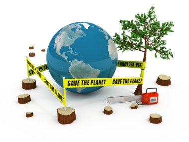 Save the Planet concept clipart