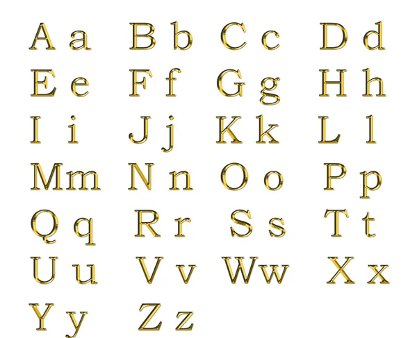 Alfabeto dorato — Foto Stock