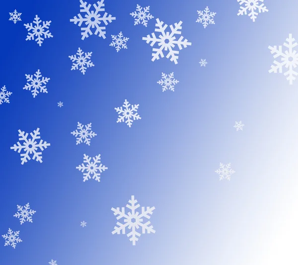 青いスノーフレーク背景 — ストック写真