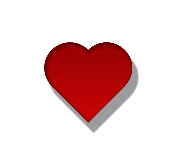Isolated red heart — Stock Photo, Image