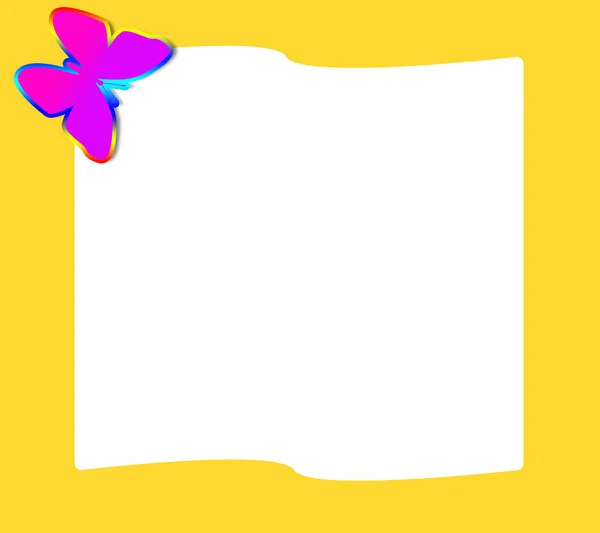 Cadre jaune simple — Photo