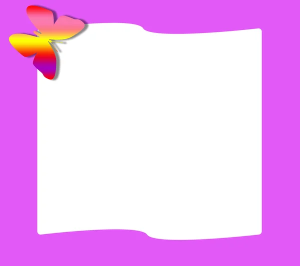 Egyszerű rózsaszín keret — Stock Fotó