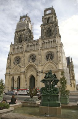 Gothic church orleans france clipart