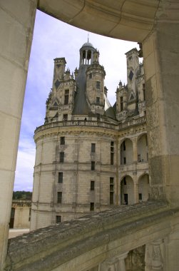 Chambord Castle Loire Valley detail view clipart