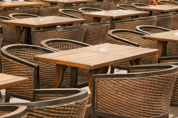 Üres terasz székek — Stock Fotó