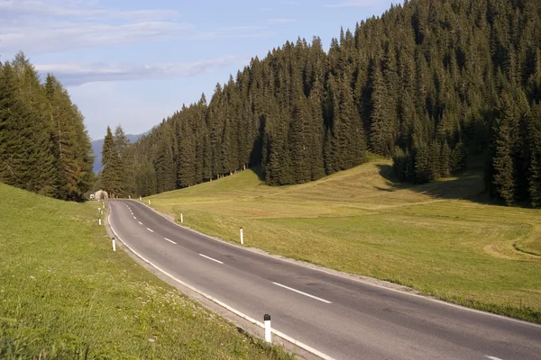 Estrada curva de asfalto de montanha — Fotografia de Stock