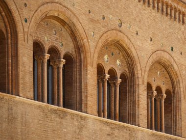 Romanesque architecture in parma italy clipart