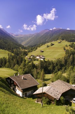 Mountain valley in austrian alps in summer clipart