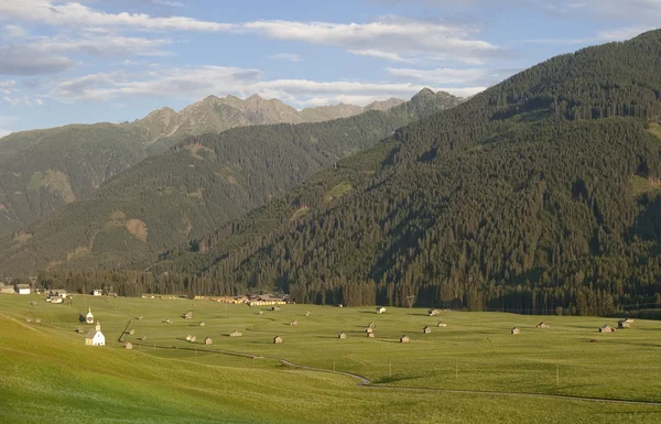 Osztrák Alpokban nyáron hegyi-völgy — Stock Fotó