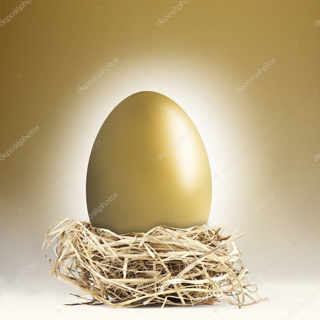 Giant golden nest egg