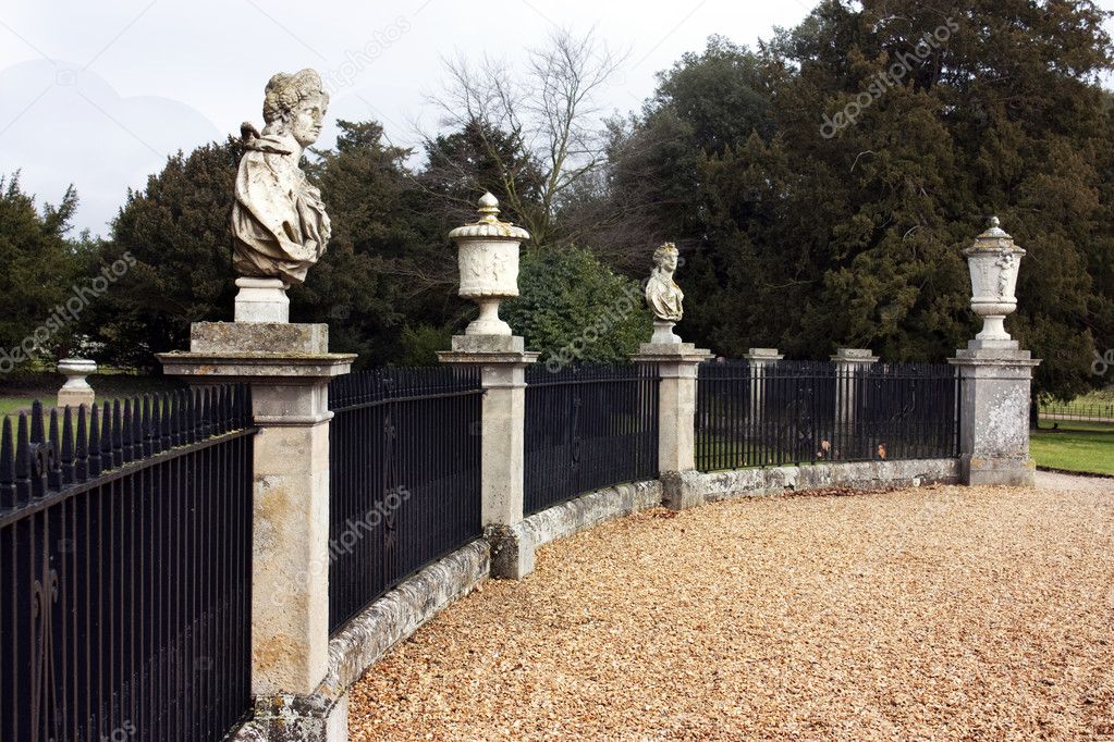 Statues and iron railings