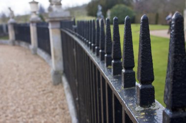 Close up of park iron railings clipart