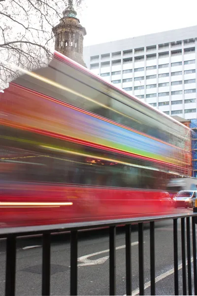 Abstracte rode london bus — Stockfoto