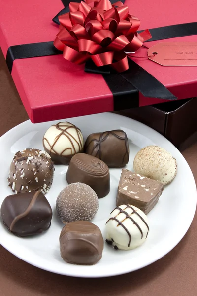 Čokoládový dárek — Stock fotografie