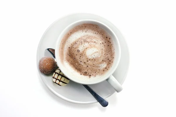 Chocolat chaud et truffes — Photo