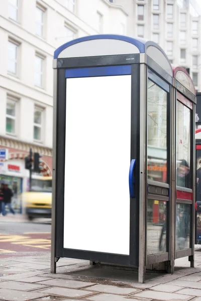 Phonebox advertising space — Stock Photo, Image