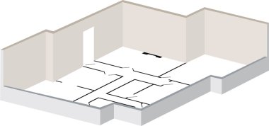 3d floorplan clipart