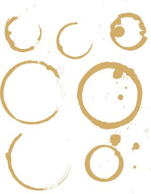 Coffee stains clipart