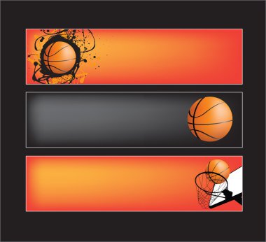 Basketball website banners clipart