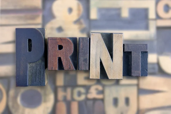 The word print — Zdjęcie stockowe