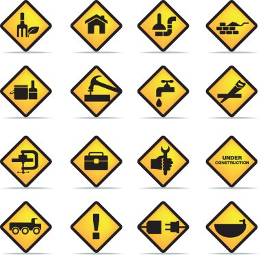 Construction and diy icon set clipart