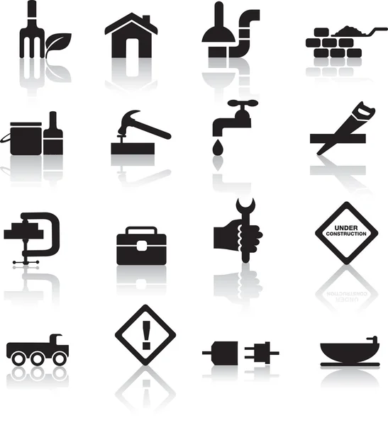 Construcción y conjunto de iconos bricolaje — Vector de stock
