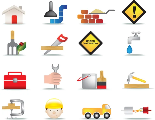 Construction and diy icon set — Stock Vector